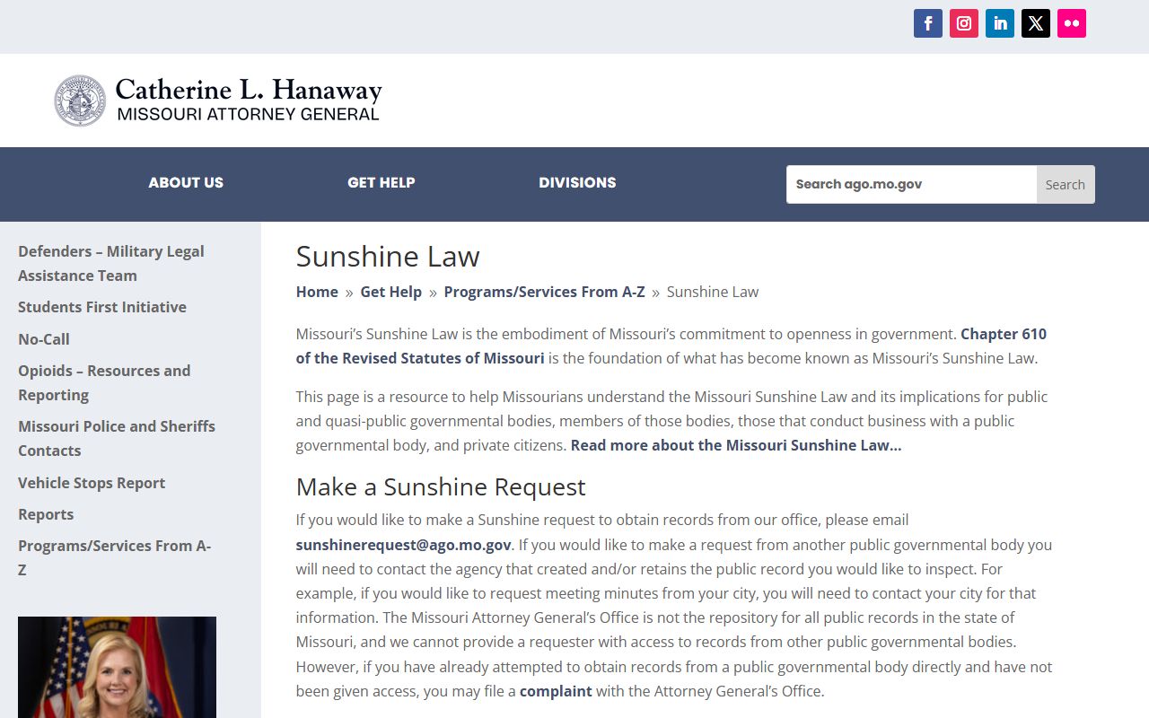 Iron County booking photo Sunshine Law request guidance